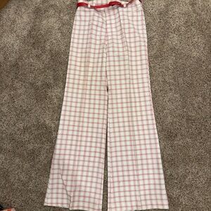 Lady Wrangler Vintage High-Waisted Plaid Trousers w/ Belt – Size 11/12 Fits 2/4